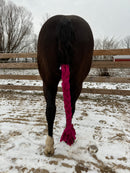 Wine Braided Tail Bag