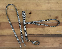 Black Cow Print Tie Down Sets