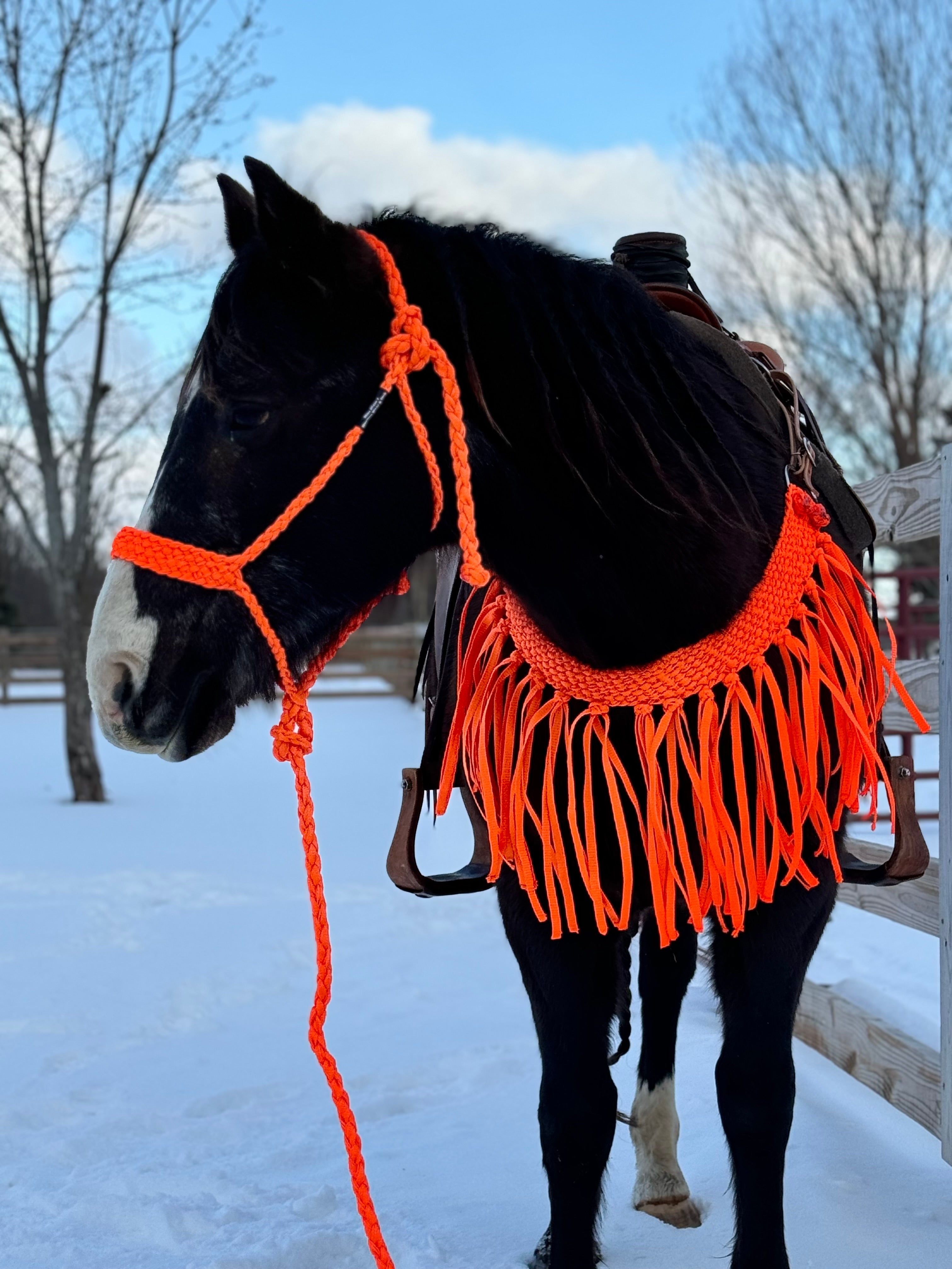 Neon Orange Fringe Tripping Collars