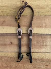 Shell Buckle Braided One Ear Headstall