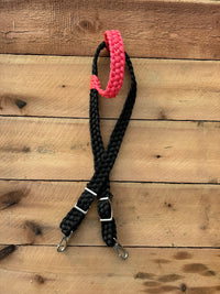 Hot Pink & Black One Ear Quick Change Headstalls