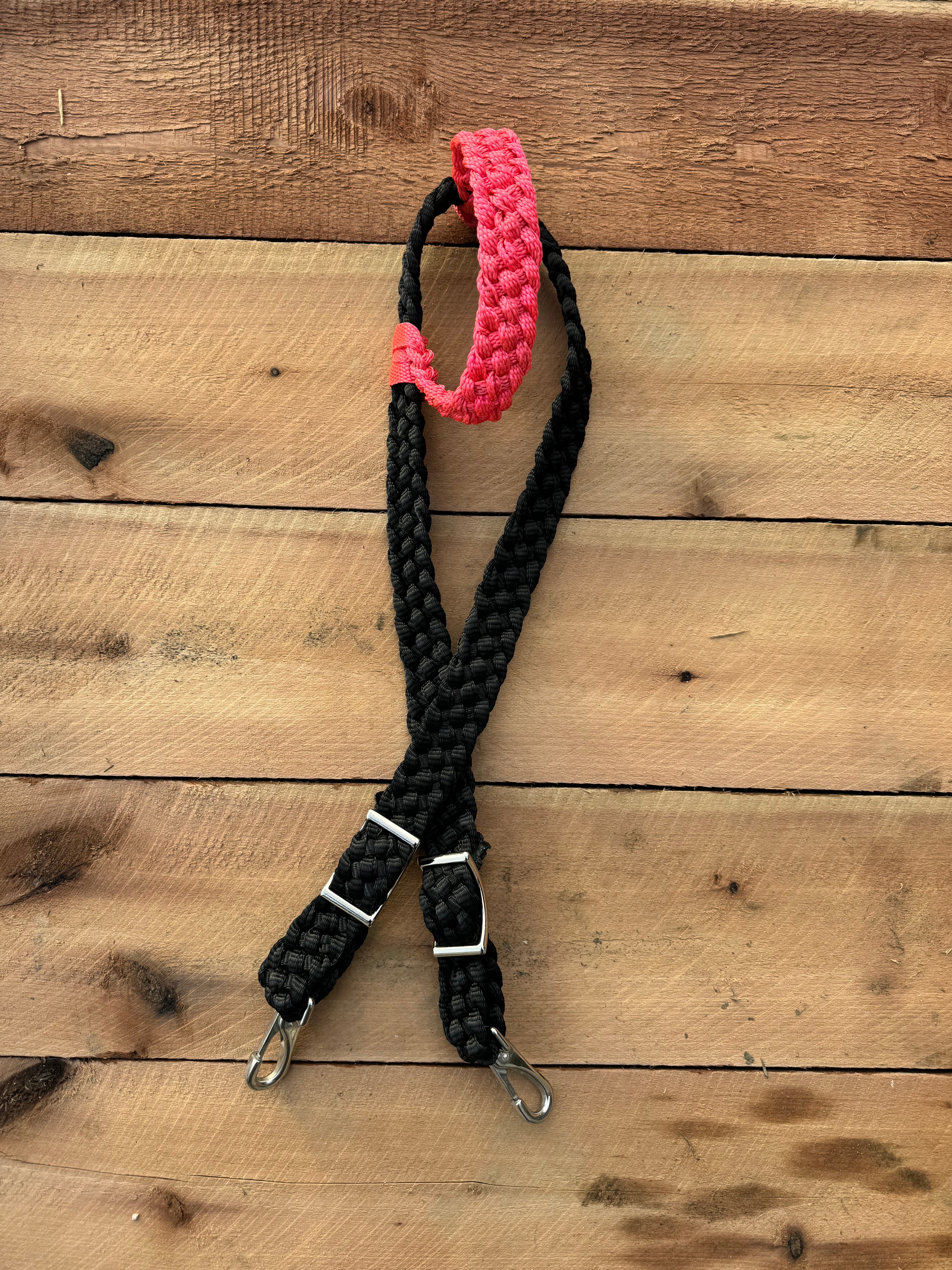 Hot Pink & Black One Ear Quick Change Headstalls