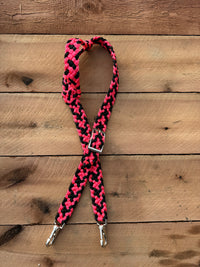 Black & Hot Pink One Ear Quick Change Headstalls