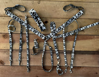 Black Cow Print Tack Sets