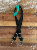 Black & Turquoise One Ear Quick Change Headstalls