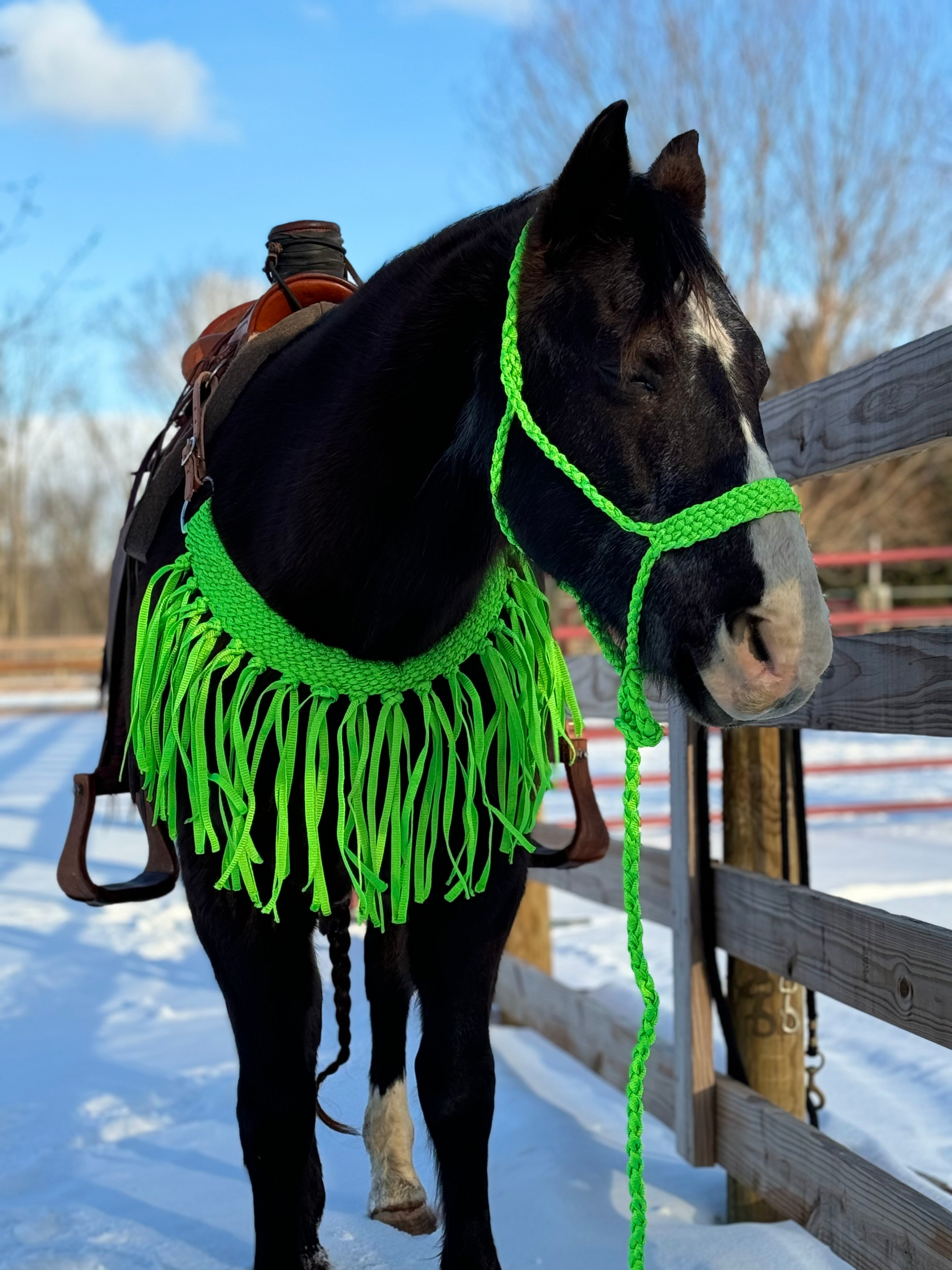 Lime Green Fringe Tripping Collars