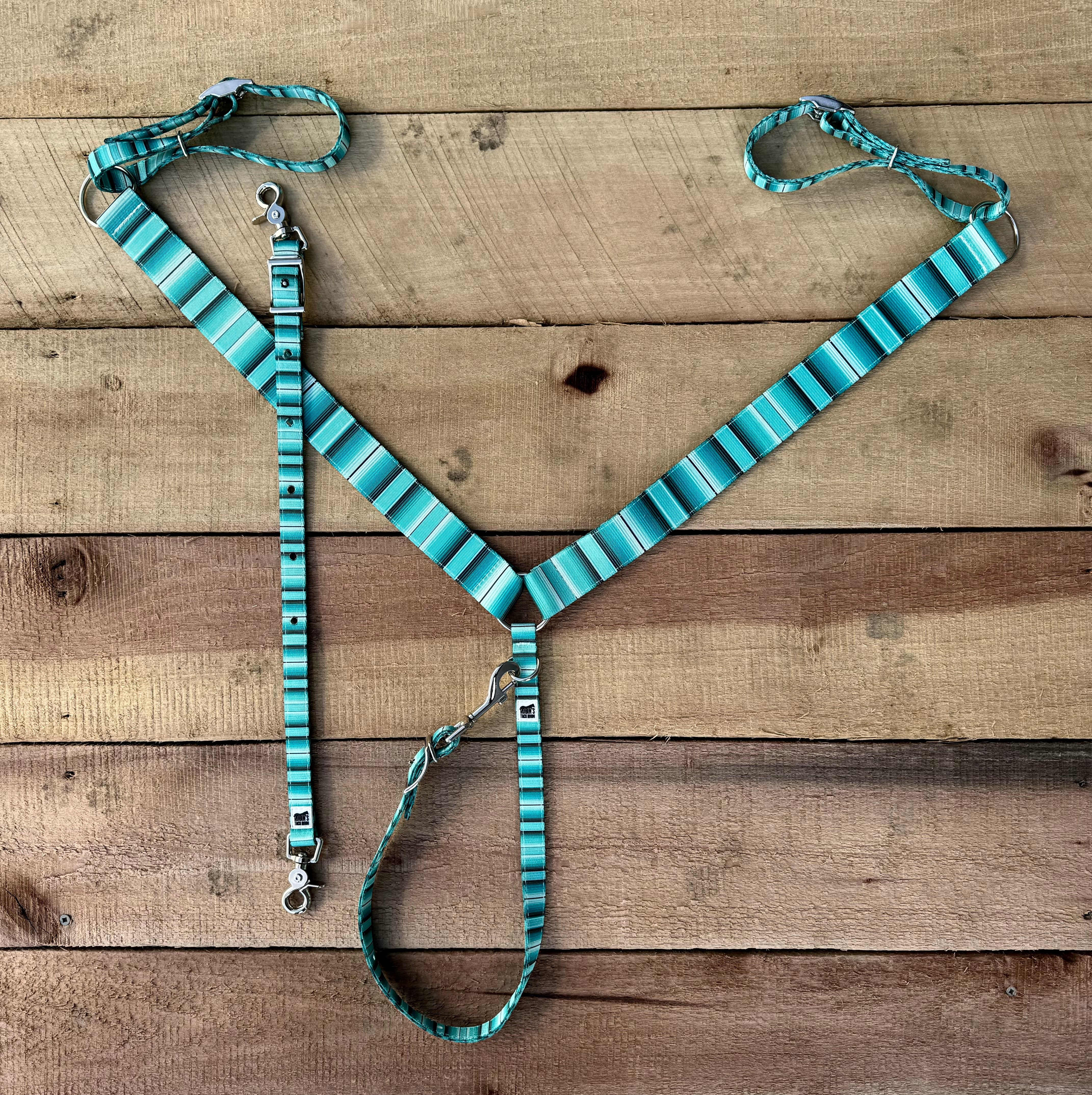 Blue Serape Breast Collars with a Wither Strap