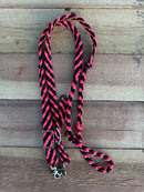 Black & Hot Pink Loop Reins