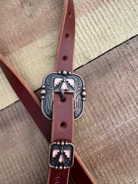 Pink Thunderbird Braided One Ear Headstall