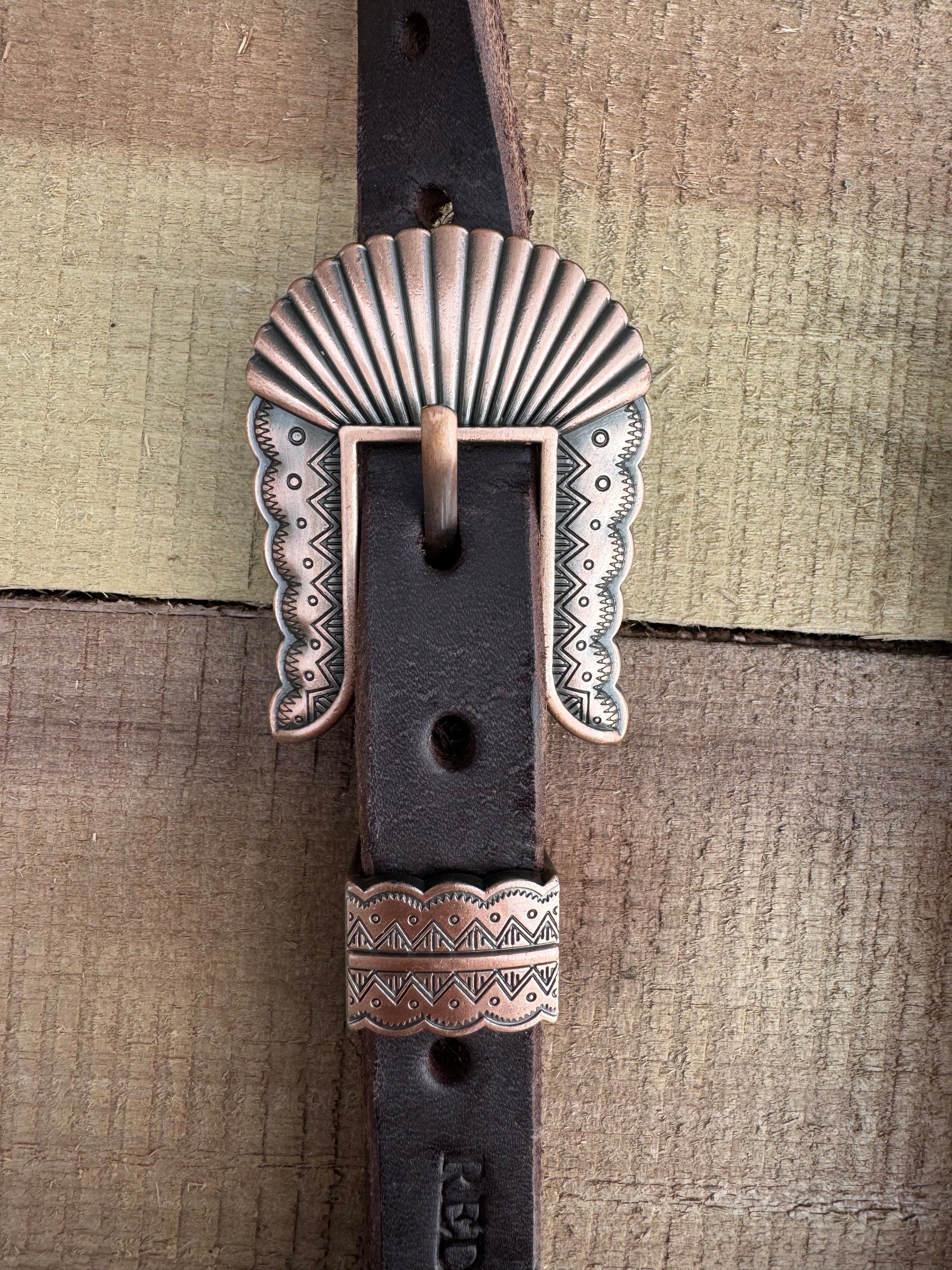 Shell Buckle Braided One Ear Headstall