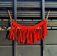 Neon Orange Fringe Tripping Collars