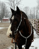 Black Cow Print One Ear Headstalls