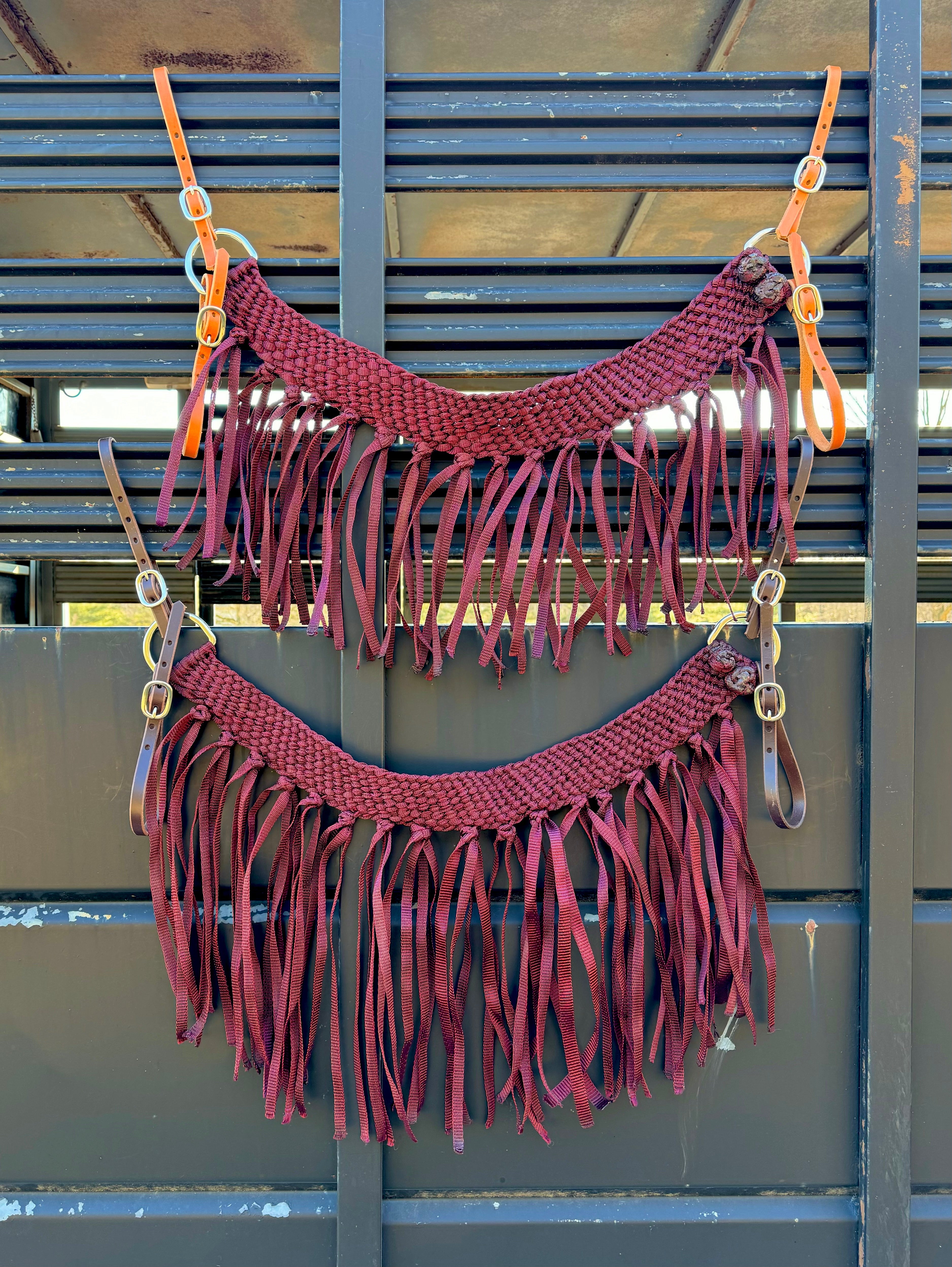 Maroon Fringe Tripping Collars