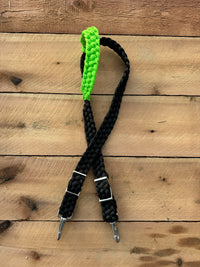 Black & Lime Green One Ear Quick Change Headstalls