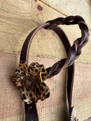 Shell Buckle Braided One Ear Headstall